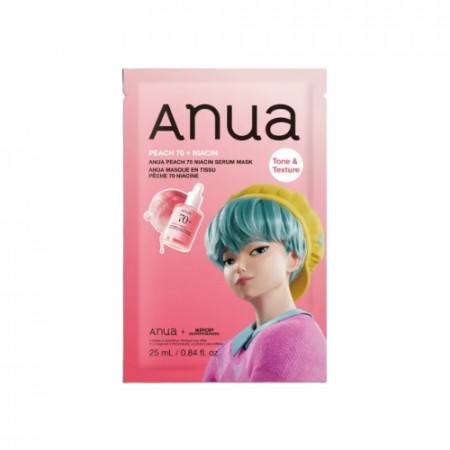 Anua x K-pop Demon Hunters Peach 70 Niacin Serum Face Mask 25ml