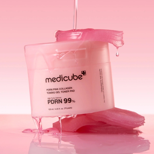 Medicube PDRN Pink Collagen Toning Gel Toner Pad 120ml